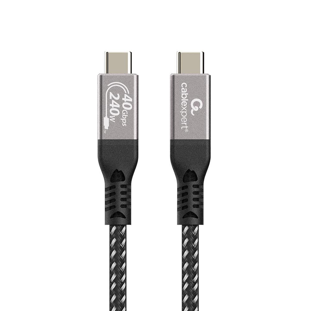 Cabo Type-C para Type-C Premium Usb 4 Charging e Data 40Gbps 240W 1.5 Metros