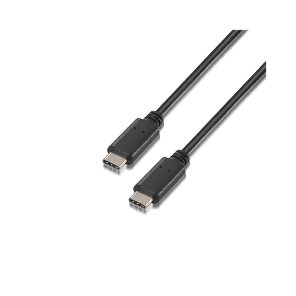 Cabo USB 2.0 Type-C Aisens A107-0057 Para USB Type-C Macho - USB Type-C Macho 2m Preto