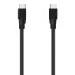 Cabo USB 3.2 Aisens A107-0701 20Gbps 5A 100W USB Tipo-C Macho - USB Tipo-C Macho até 100W 2500Mbps 60cm Preto