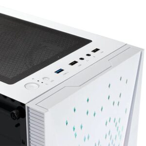 Caixa Gaming ABYSM Danube Kolpa Argb Com Vidro Temperado - Branco