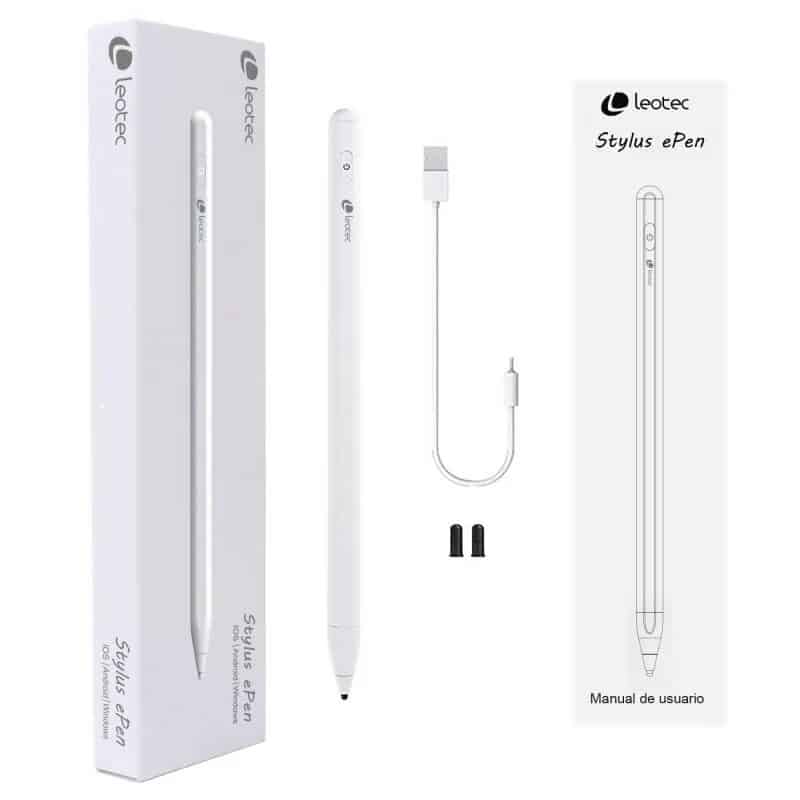 Caneta Digital Leotec Stylus ePen para Android iOS e Windows Branco
