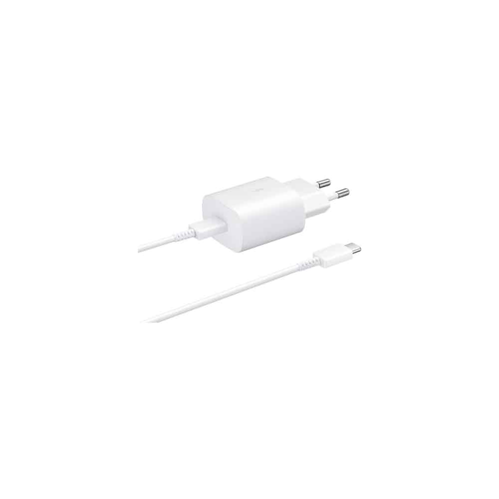 Carregador de Parede Samsung EP-TA800XWEGWW/ 1 USB-C mais Cable USB-C 25W Branco