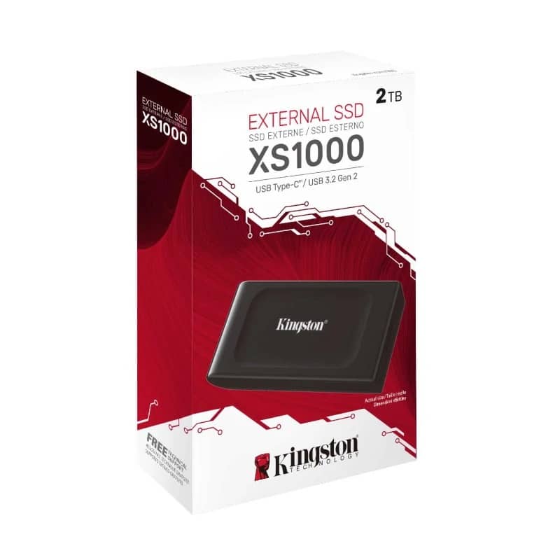 Disco Externo SSD Kingston Portable XS1000 2Tb USB 3.2
