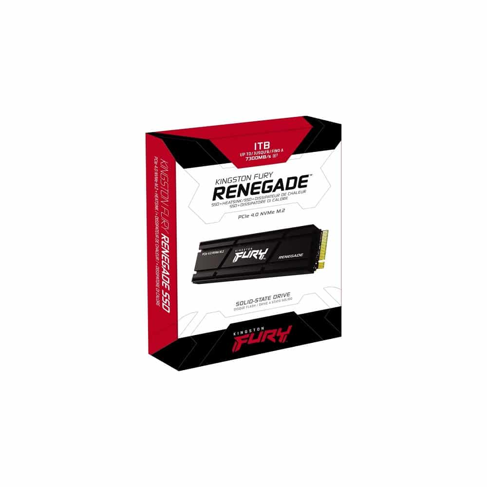 Disco SSD Kingston FURY Renegade 1Tb M.2 PCIe 4.0 NVMe com dissipador