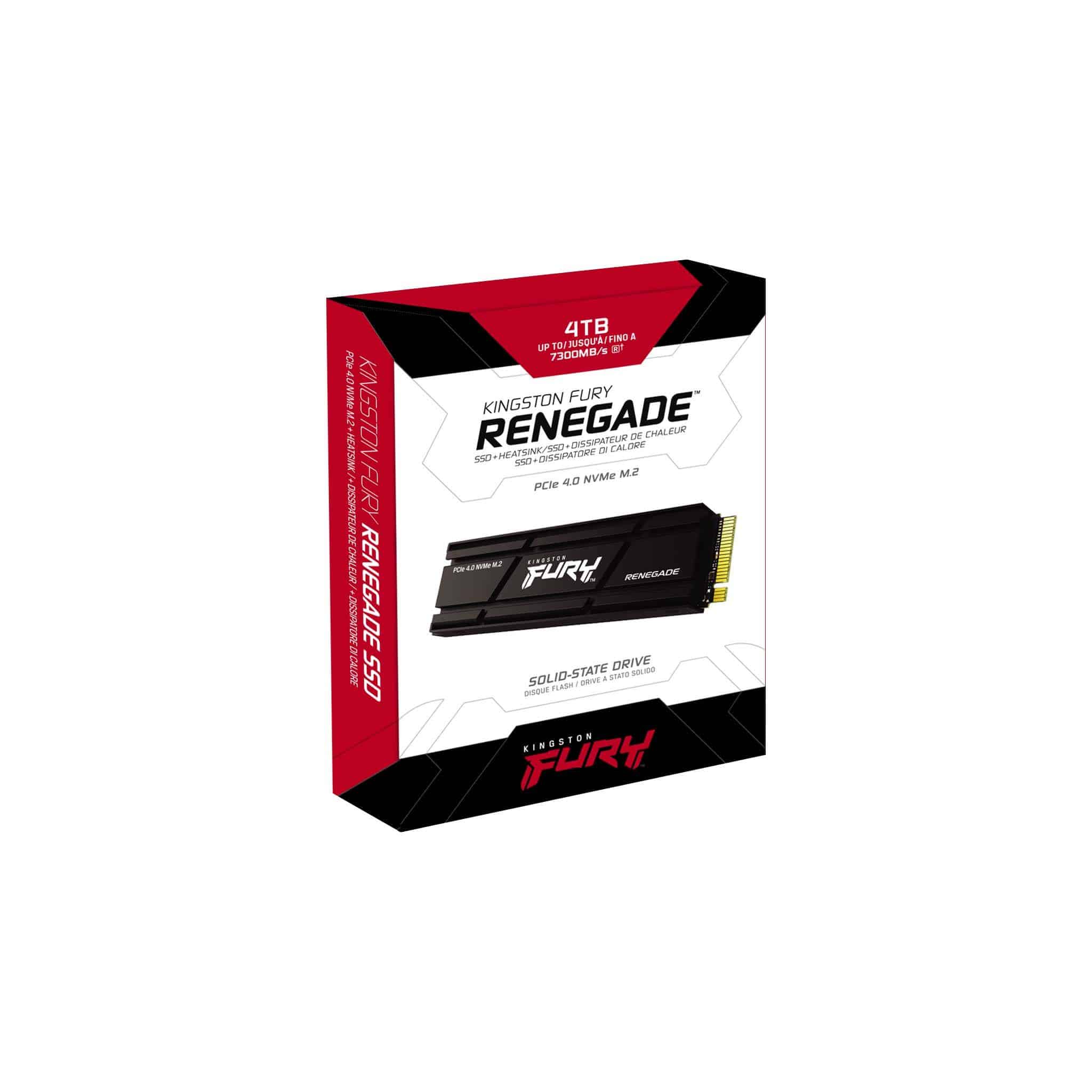 Disco SSD Kingston FURY Renegade 4Tb M.2 PCIe 4.0 NVMe com dissipador