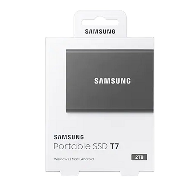 Disco SSD Externo Samsung T7 2TB NVMe USB 3.2 Cinza