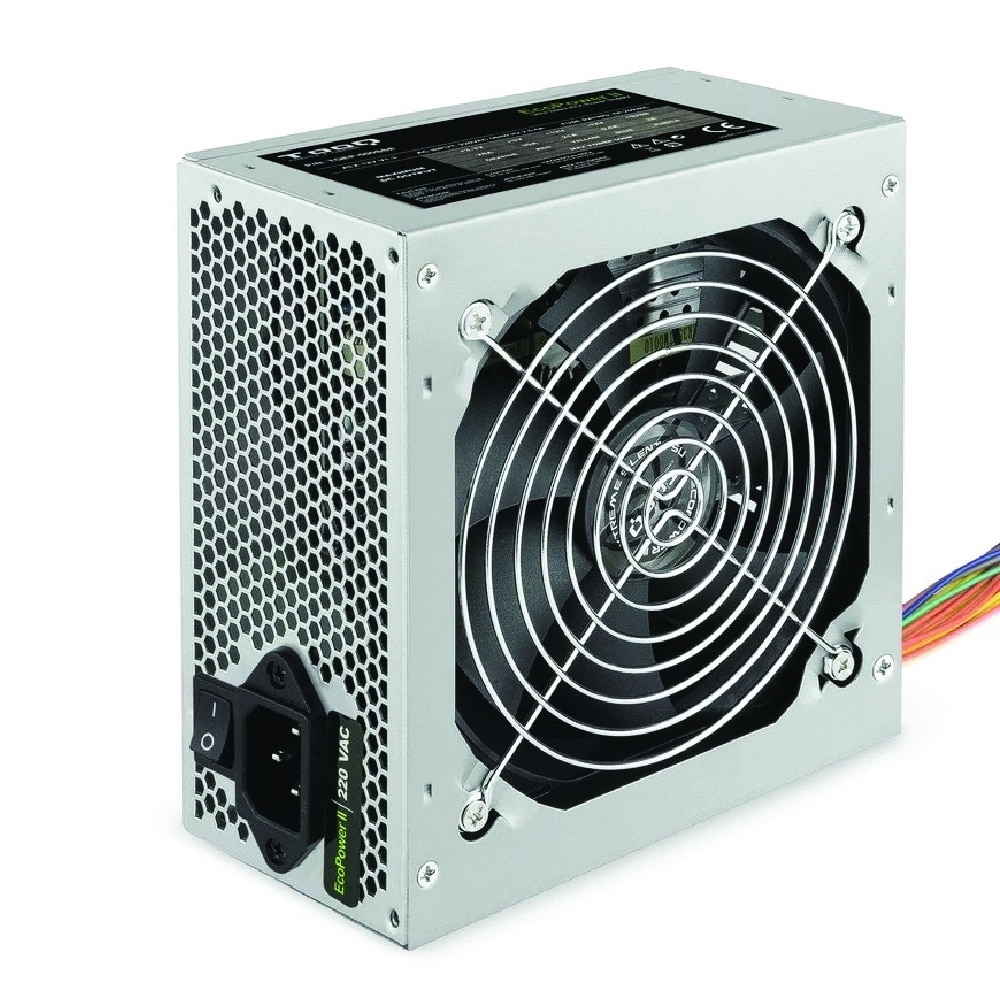 Fonte Alimentação Tooq TQEP-500SSE-O 500W ventoinha de 12cm