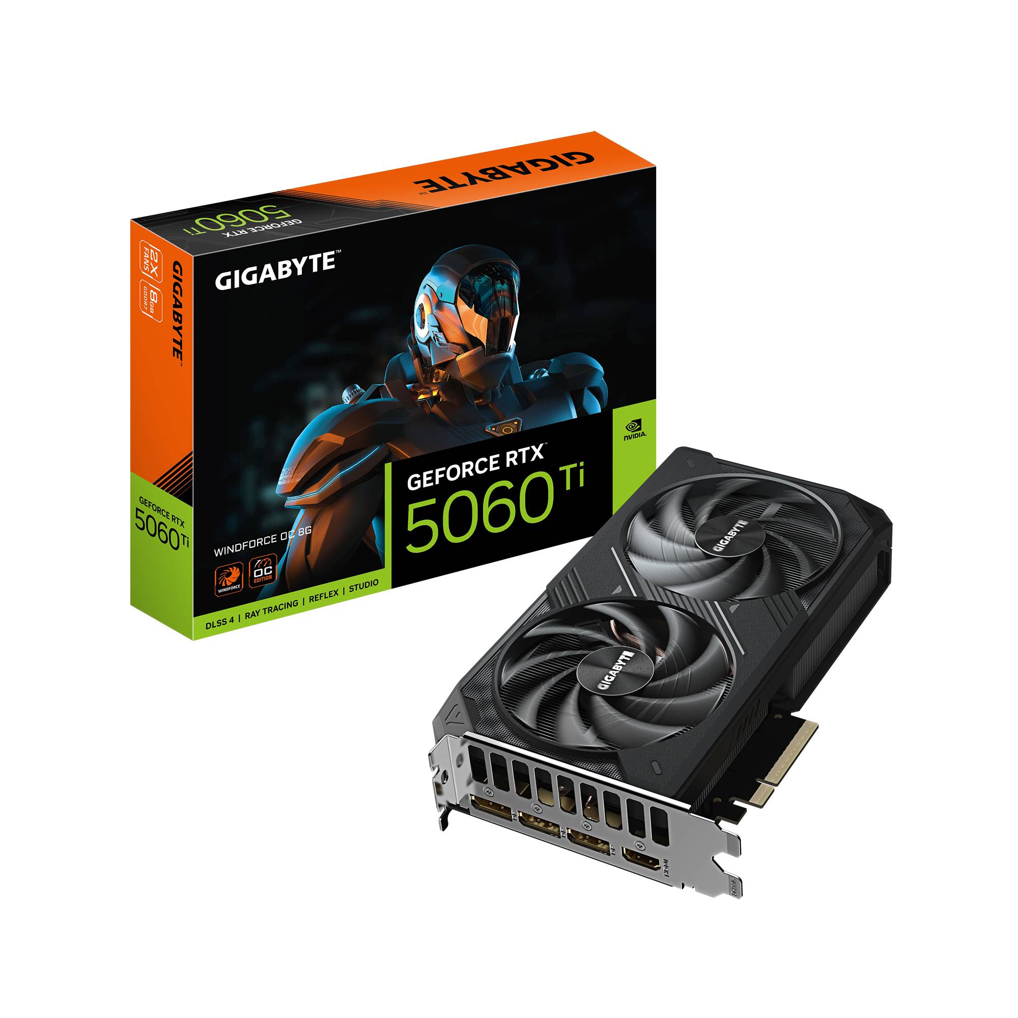 Placa Gráfica Gigabyte RTX 5060 Ti Windforce OC 8GB