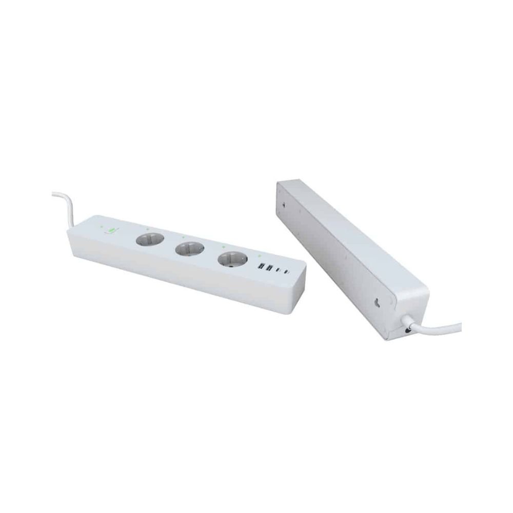 Tomada proteção Woox R6132 3x Schuko 2*Usb A 2*Type-C Inteligente com Medidor Energia