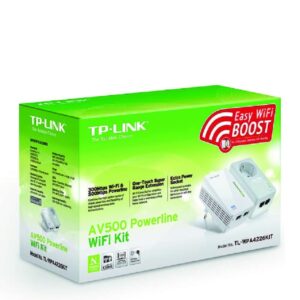 Kit 2 Adaptadores PowerLine TP-Link 500Mbps c/Wir n 300Mbps