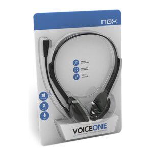 Headphones NOX Stereo com micro flex.VOICE ONE