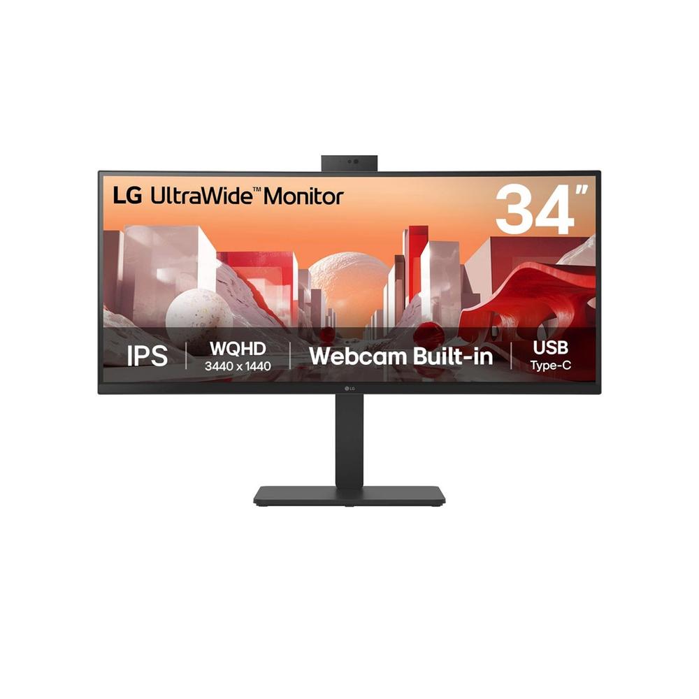 Monitor LG 34BA85QE-B 34" UltraWide CURVO IPS 3440 x 1440 WQHD @ 60 Hz 300 cd/m² 1000:1 HDR10 5 ms 2xHDMI DisplayPort USB-C Multimédia