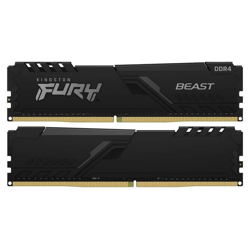 Memória DIMM DDR4 32Gb Kingston (2x16Gb) Fury Beast Black 3200Mhz 1.35V CL16