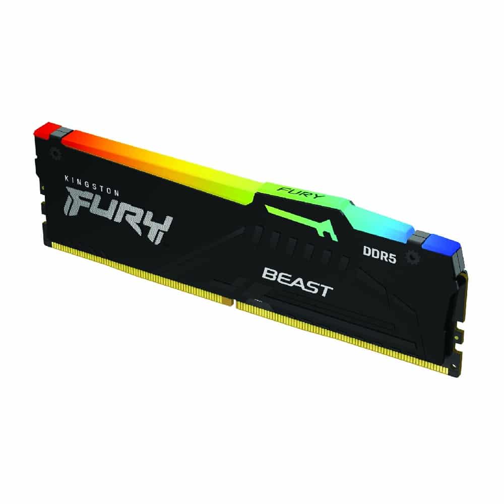 Memoria Dimm Kingston FURY Beast RGB 8Gb Ddr5 5600 Mhz 1.25V CL40 unbuffered - on-die ECC
