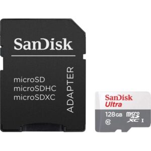 Micro SD SanDisk Ultra 128GB microSD XC com Adaptador Classe 10 80MB/s