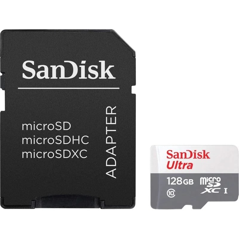 Micro SD SanDisk Ultra 128GB microSD XC com Adaptador Classe 10 80MB/s