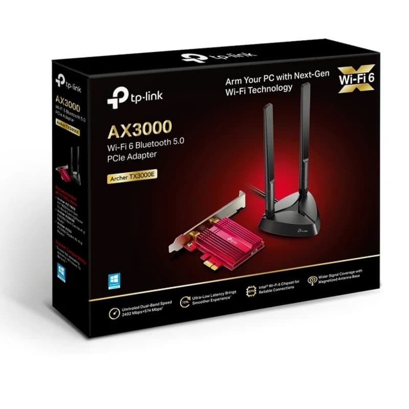 Placa de Rede Wifi PCI Express TP-Link Archer TX3000E 3000Mbps 2.4/5GHz