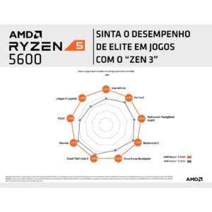 Processador AMD Ryzen 5-5600 3.50GHz