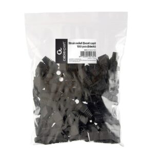 Proteção de Plástico para Ficha de rede RJ45 Preta Saco de 100Pcs