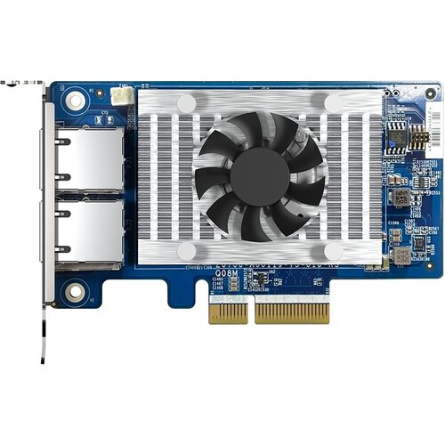 Adaptador de Rede QNAP QXG-10G2T PCIe 3.0 x4 baixo perfil 100M/1G/2.5G/5G/10 Gigabit Ethernet x 2