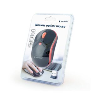 Rato Gembird Wireless 1600Dpi Preto/Vermelho