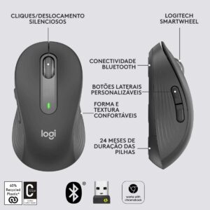 Rato Logitech sem Fios Bluetooth Logitech Signature M650 L Até 2000 DPI