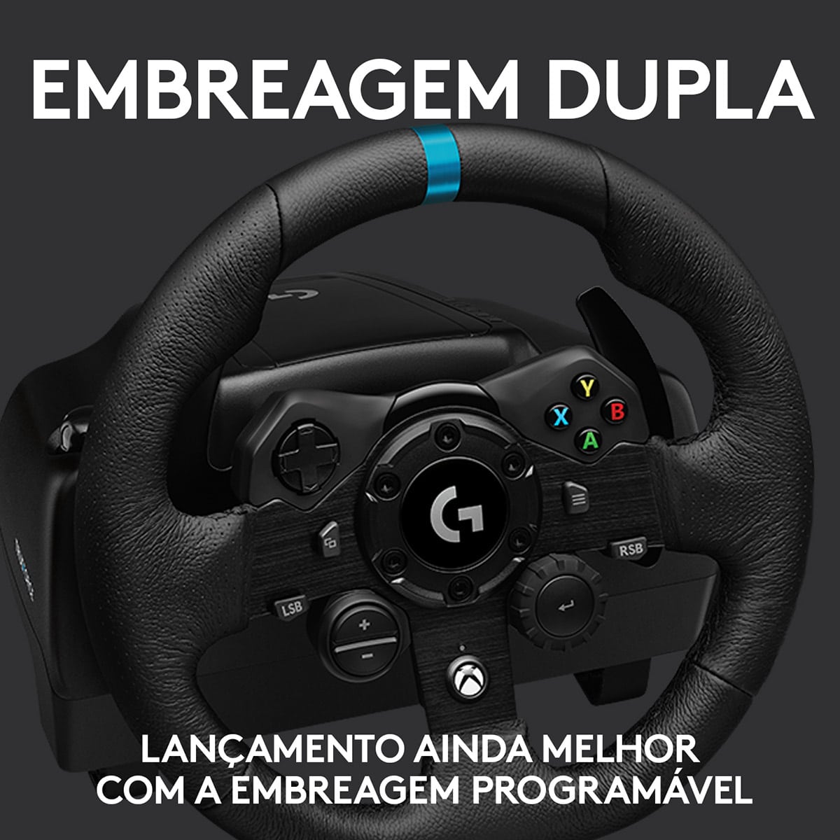 Simulador Volante com Pedais Logitech G923 TrueForce para Xbox Series X/S Xbox One PC