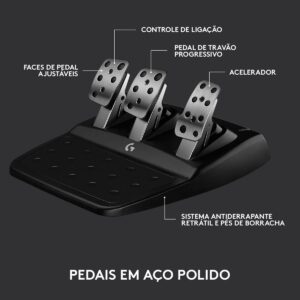 Simulador Volante com Pedais Logitech G923 TrueForce para Xbox Series X/S Xbox One PC