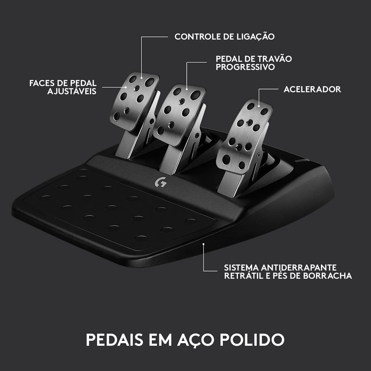 Simulador Volante com Pedais Logitech G923 TrueForce para Xbox Series X/S Xbox One PC