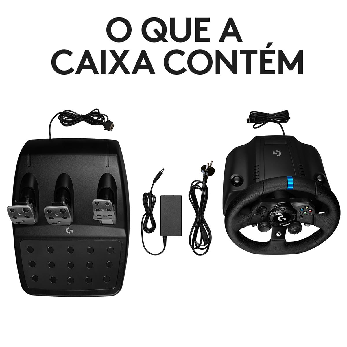 Simulador Volante com Pedais Logitech G923 TrueForce para Xbox Series X/S Xbox One PC