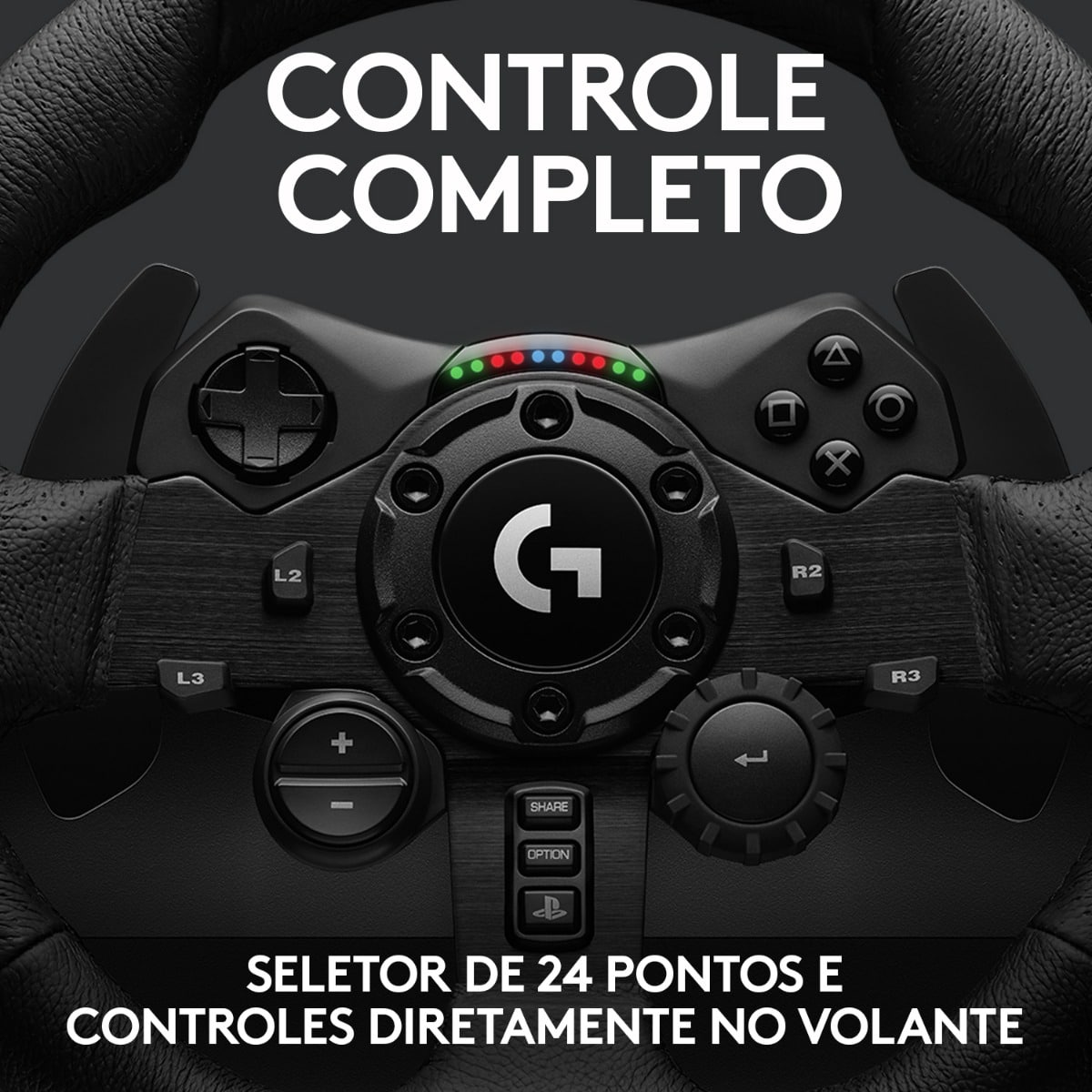 Simulador Volante com Pedais Logitech G923 Trueforce Compatível com PS4 PS5 PC