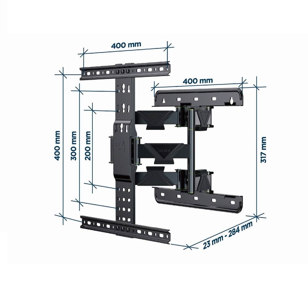 Suporte Parede Gembird TV Full Motion 32"-65" 36Kg Vesa 400x400