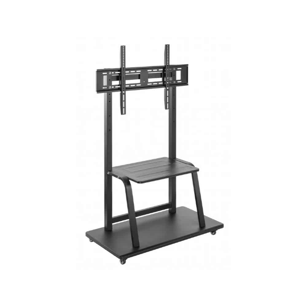 Suporte de Pé Gembird TVS-100F-01 para TV com Rodas e Prateleira suporta 37" a 100"