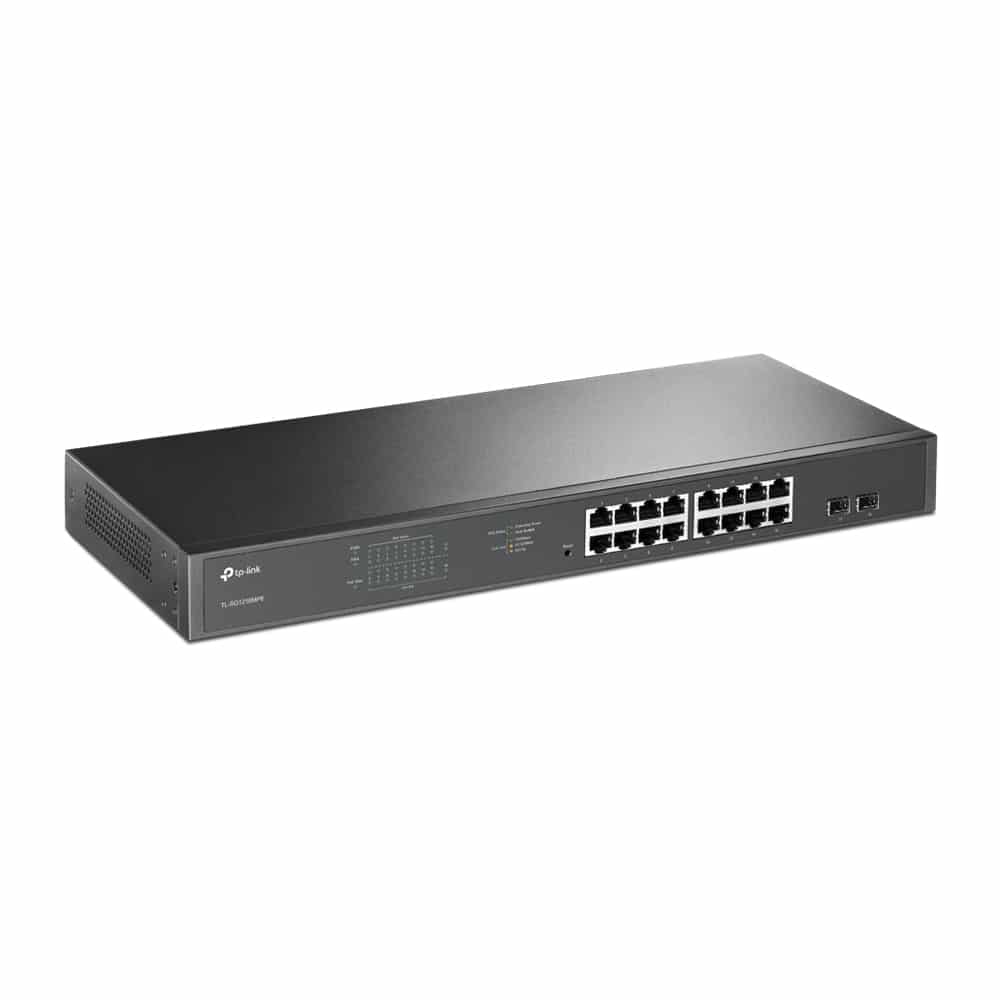 Switch de Rack 19 TP-Link TL-SG1218MPE com Gestão 16portas Gigabit PoE 802.3at/af