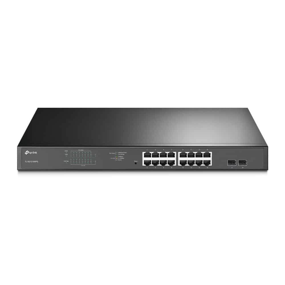 Switch de Rack 19 TP-Link TL-SG1218MPE com Gestão 16portas Gigabit PoE 802.3at/af