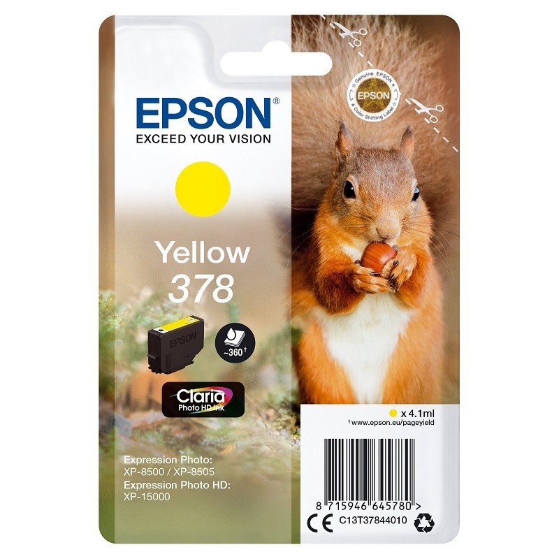 Tinteiro Original Epson nº378 Amarelo