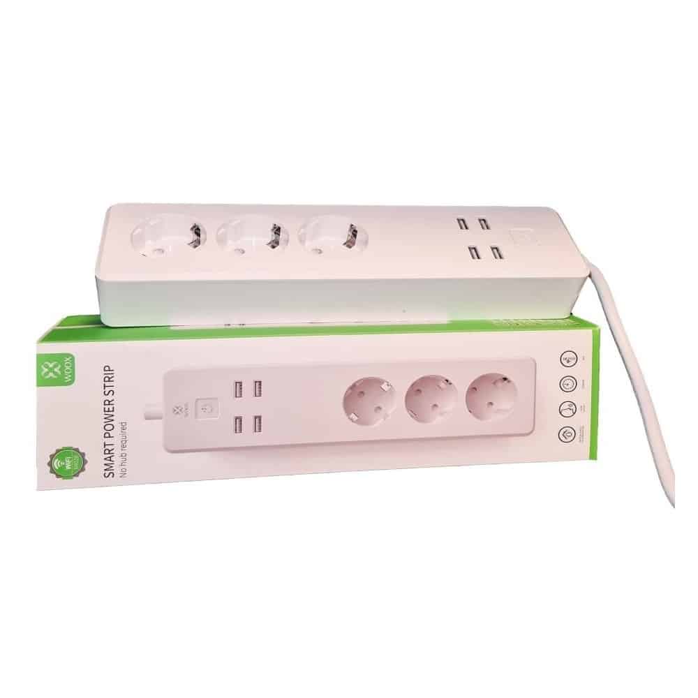 Tomada proteção 3x e 4 USB Inteligente Woox R4028
