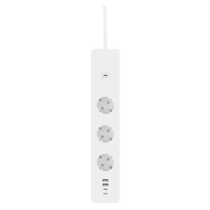 Tomada proteção Woox R6132 3x Schuko 2*Usb A 2*Type-C Inteligente com Medidor Energia