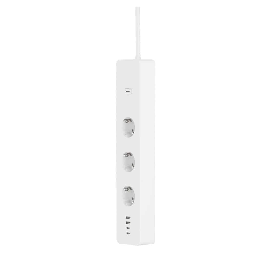 Tomada proteção Woox R6132 3x Schuko 2*Usb A 2*Type-C Inteligente com Medidor Energia