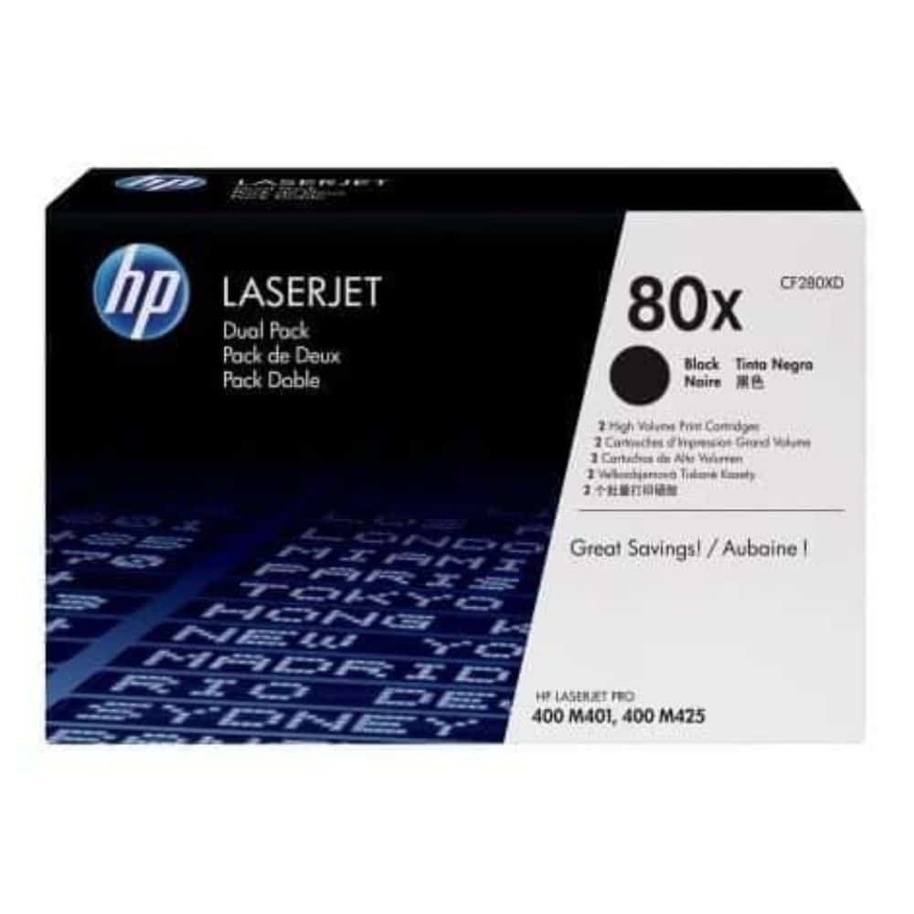 Toner Original HP nº80X XL Alta Capacidade Multipack 2x Preto Toner Original HP nº80X XL Alta Capacidade Multipack 2x Preto