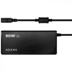 Transformador Universal Aisens ASLC-90WAUTO-BK 90W Automático 12 Conectores Output 15-20V 1*USB QC3.0