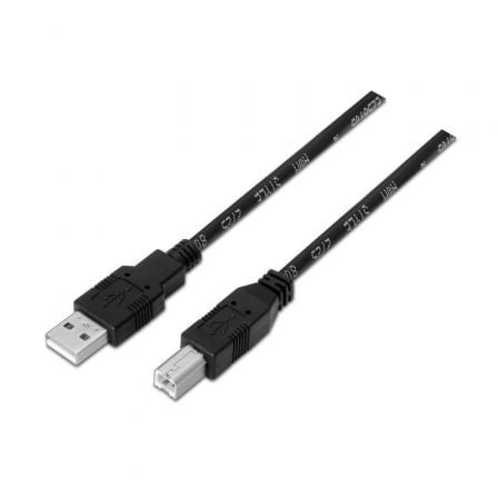 Cabo USB 2.0 Impressora Aisens A101-0005 USB Tipo-B Macho - USB Macho até 2.5W 60Mbps 1Metro Preto