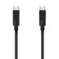 Cabo Aisens A107-0707 USB 3.2 Type-C para Type-C 5GBPS 3A até 60W transferencia até 625Mbps 5 metros Preto
