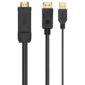 Cabo Conversor Aisens A122-0641 HDMI Macho para DisplayPort Macho + USB Macho até 10W 2250Mbps 10cm + 1.8m