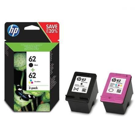 Tinteiro Original HP nº62 Multipack Preto e Tricolor