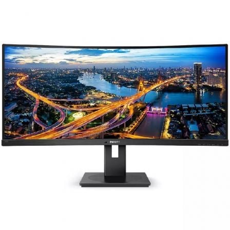Monitor Profissional Ultra panorâmico Curvo Philips B-Line 345B1C 34" WQHD 100 Hz VA 300 cd/m² 3000:1 5 ms 2xHDMI DisplayPort Multimedia Preto