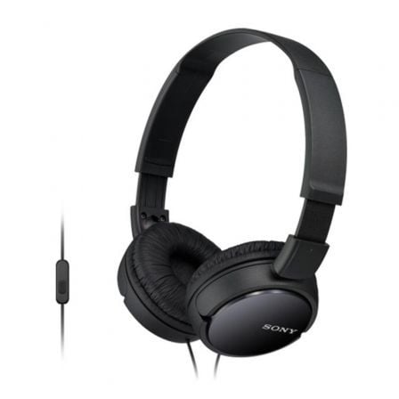 Auriculares Sony MDRZX110APB com Microfone Jack 3.5mm Preto