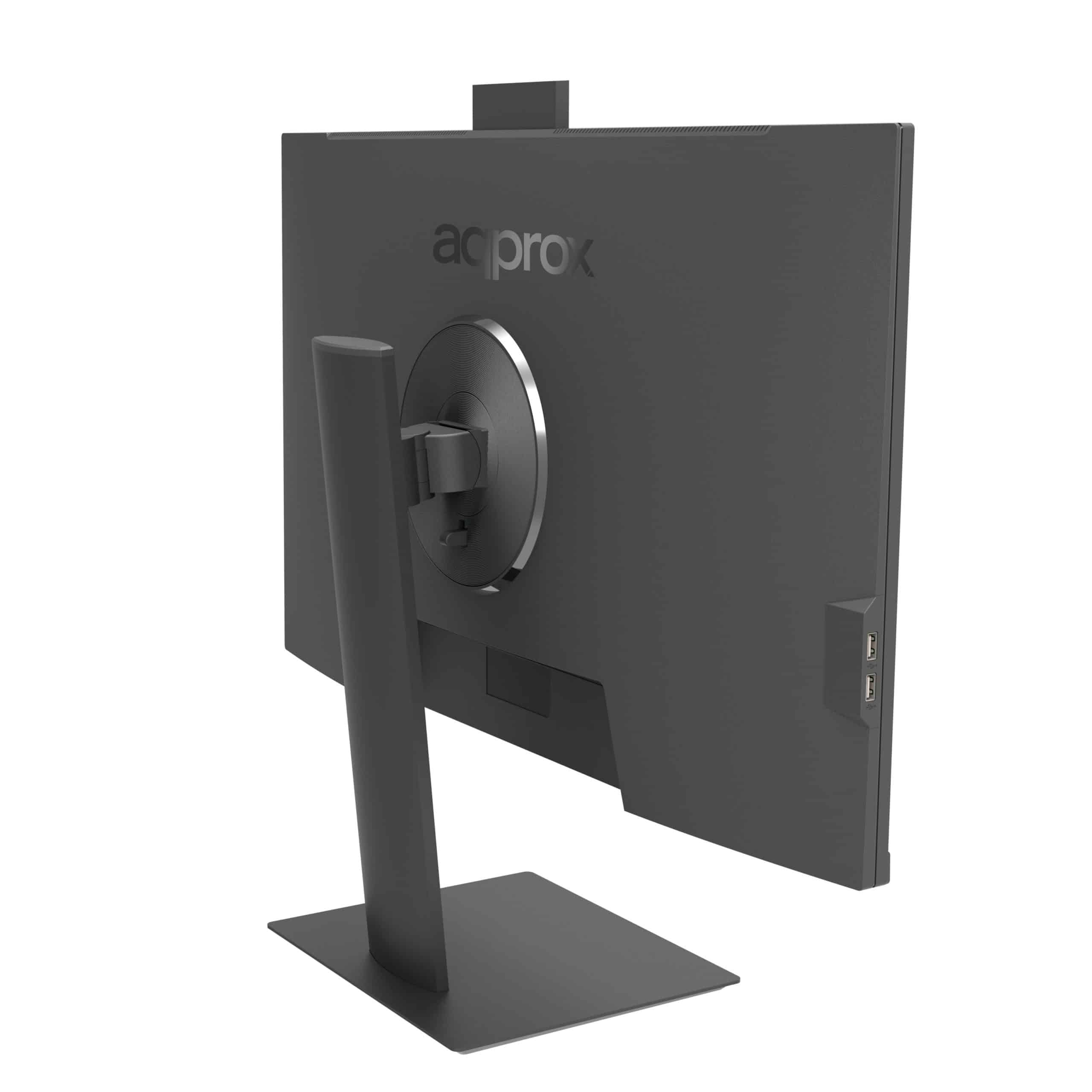 Monitor Approx 27" APPM27SWB IPS FullHD 1080p 100Hz 4Ms com Webcam e Colunas Ajustavel em Altura/Giratorio e Inclinável Vga e Hdmi Vesa 75x75mm