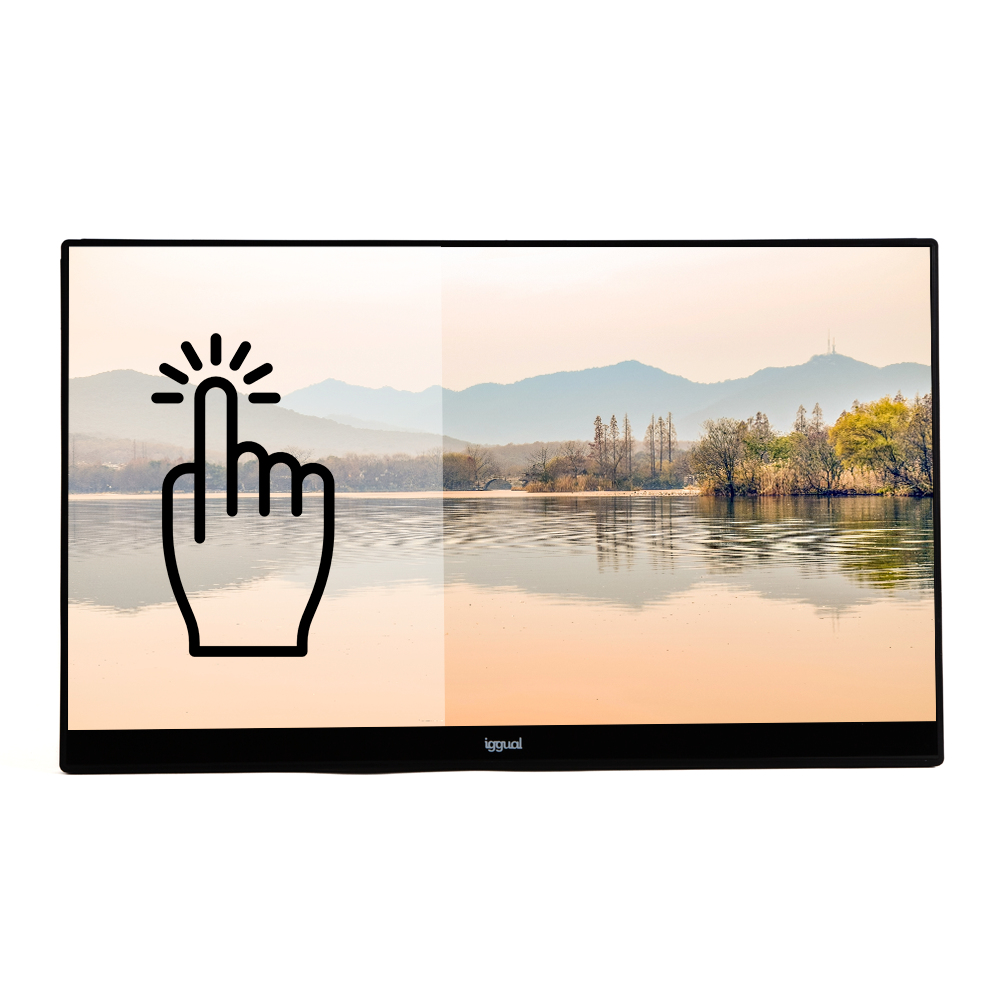 Monitor LED táctil - Touch capacitivo FHD 27" Metálico IP65 - Vesa 100x100 - Vga - Hdmi - USB-B