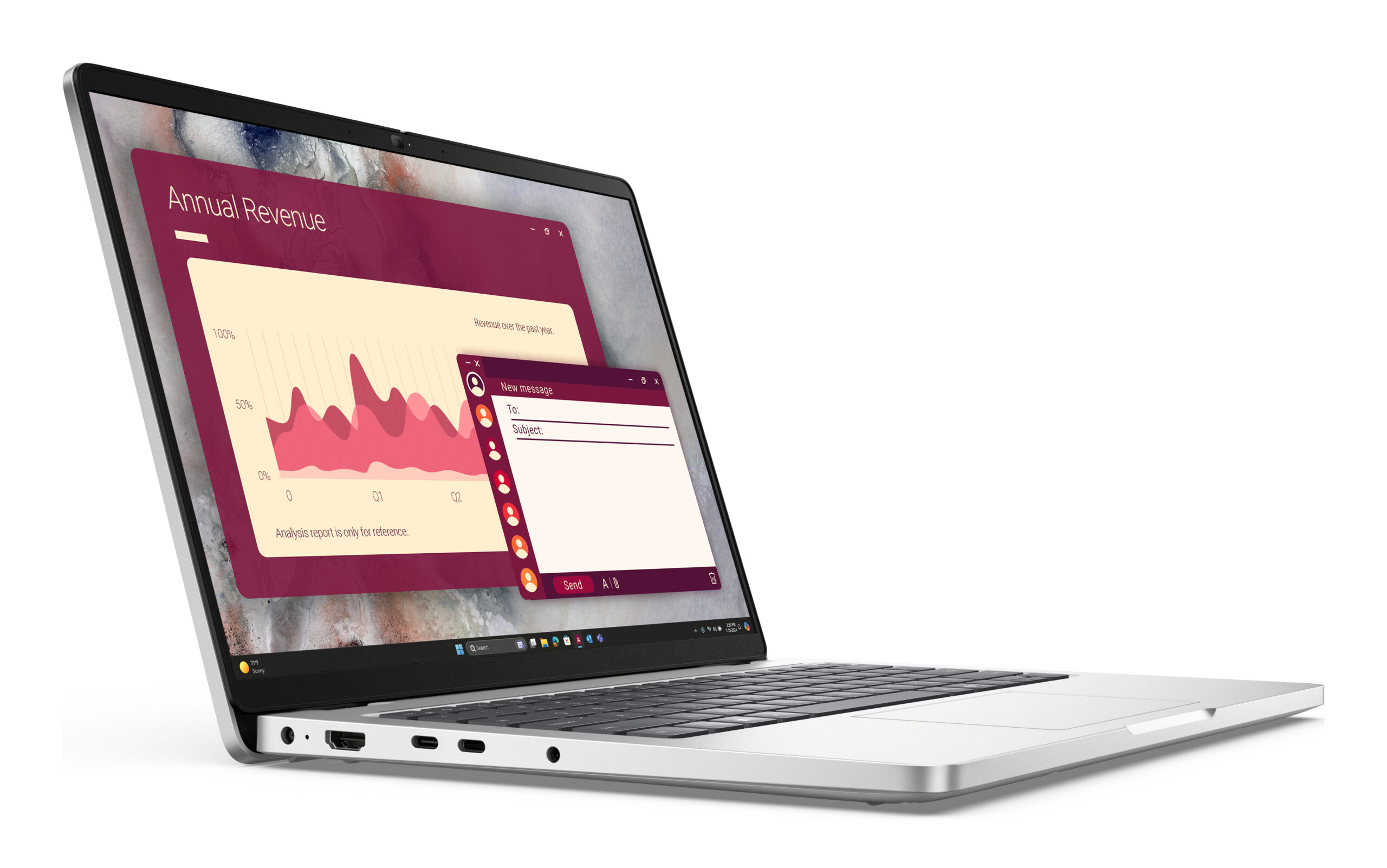 Portátil Dell Pro 14 PC14250 14" Ips FullHd Plus Intel Core Ultra 7 - 255U Intel Graphics 16Gb 512Gb Gigabit Ethernet Wi-Fi 6E Win 11 Pro